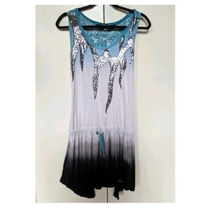 Desigual Sequin Tunic Dress Short Sleeve